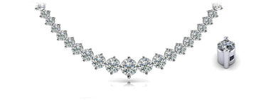 Diamond Crescendo Necklace Diamond  with 8.00 ct.(finished)