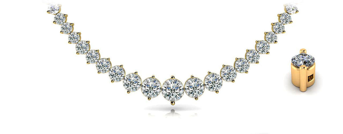 Diamond Crescendo Necklace Lab-Grown Diamond  with 14.05 ct.(finished)