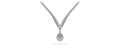 4 Prong Double Strand V Drop Diamond Necklace Lab-Grown Diamond  with 13.12 ct.(finished)