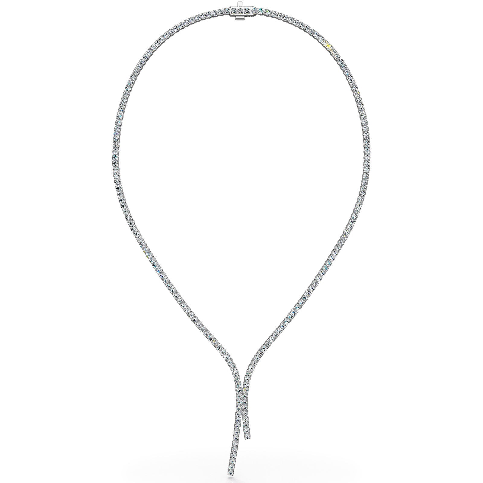 Lasso Diamond Tennis Necklace Lab-Grown Diamond  with 6.96 ct.(finished) 2mm