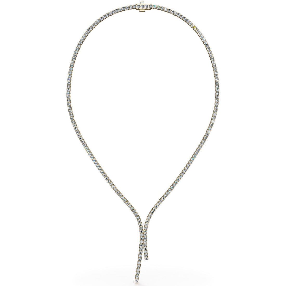 Lasso Diamond Tennis Necklace Lab-Grown Diamond  with 6.96 ct.(finished) 2mm