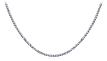 4 Prong Riviera Diamond Necklace Lab-Grown Diamond  with 5.78 ct.(finished) 2mm