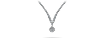 Remarkable Plunging V Neck Diamond Necklace Diamond  with 8.75 ct.(finished)