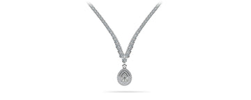 4 Prong Graduated V Diamond Necklace Diamond  with 8.19 ct.(finished)