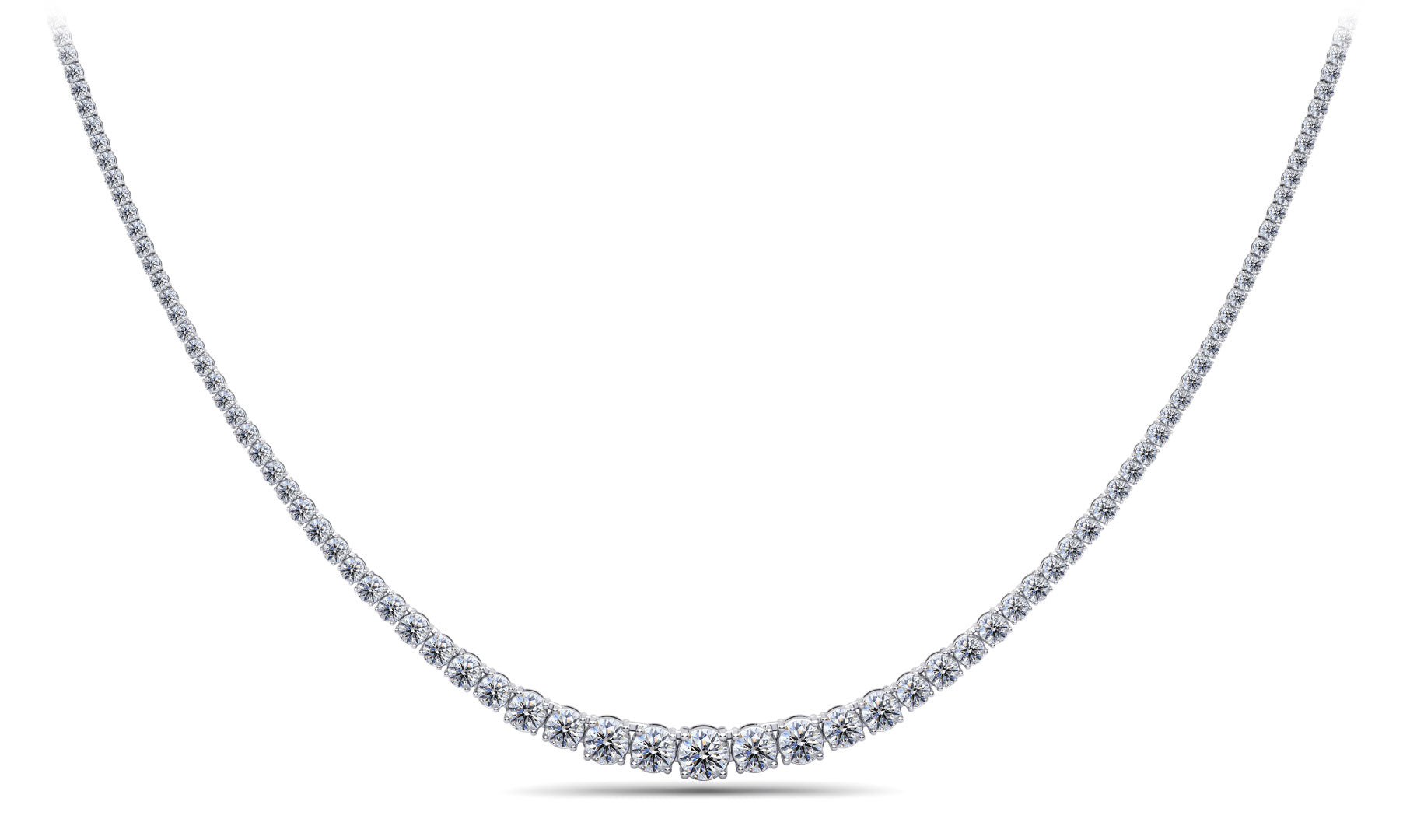 Classic Graduated Strand Of Diamonds Lab-Grown Diamond  with 14.04 ct.(finished)