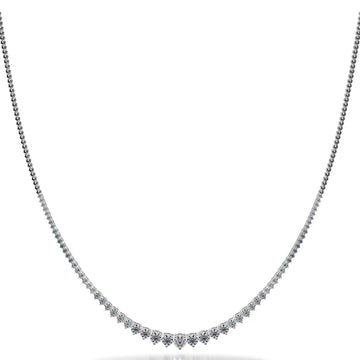 Graduated Shiny Link Diamond Necklace Lab-Grown Diamond  with 8.03 ct.(finished)