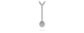 True Romance Diamond Necklace Lab-Grown Diamond  with 8.81 ct.(finished) 7x5mm, 1mm, 2.2mm