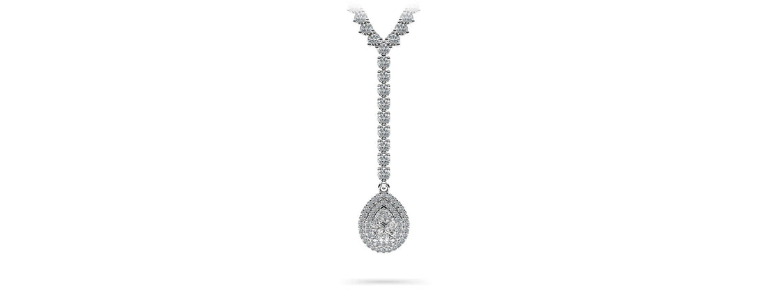 True Romance Diamond Necklace Diamond  with 8.81 ct.(finished) 7x5mm, 1mm, 2.2mm