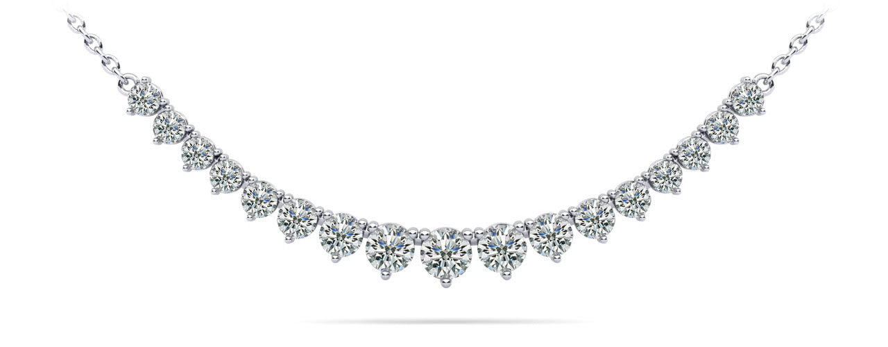 Graduated Red Carpet Diamond Necklace With Chain Diamond  with 2.01 ct.(finished)