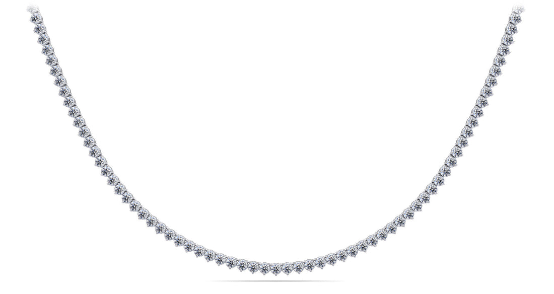 3 Prong Riviera Diamond Necklace Lab-Grown Diamond  with 5.71 ct.(finished) 2mm