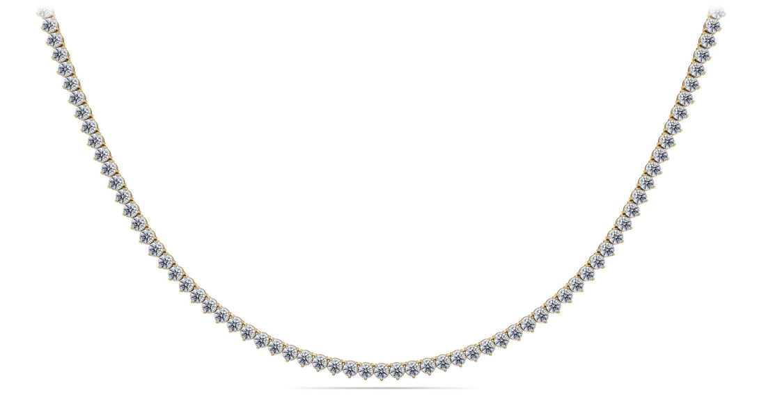 3 Prong Riviera Diamond Necklace Lab-Grown Diamond  with 36.50 ct.(finished) 5mm