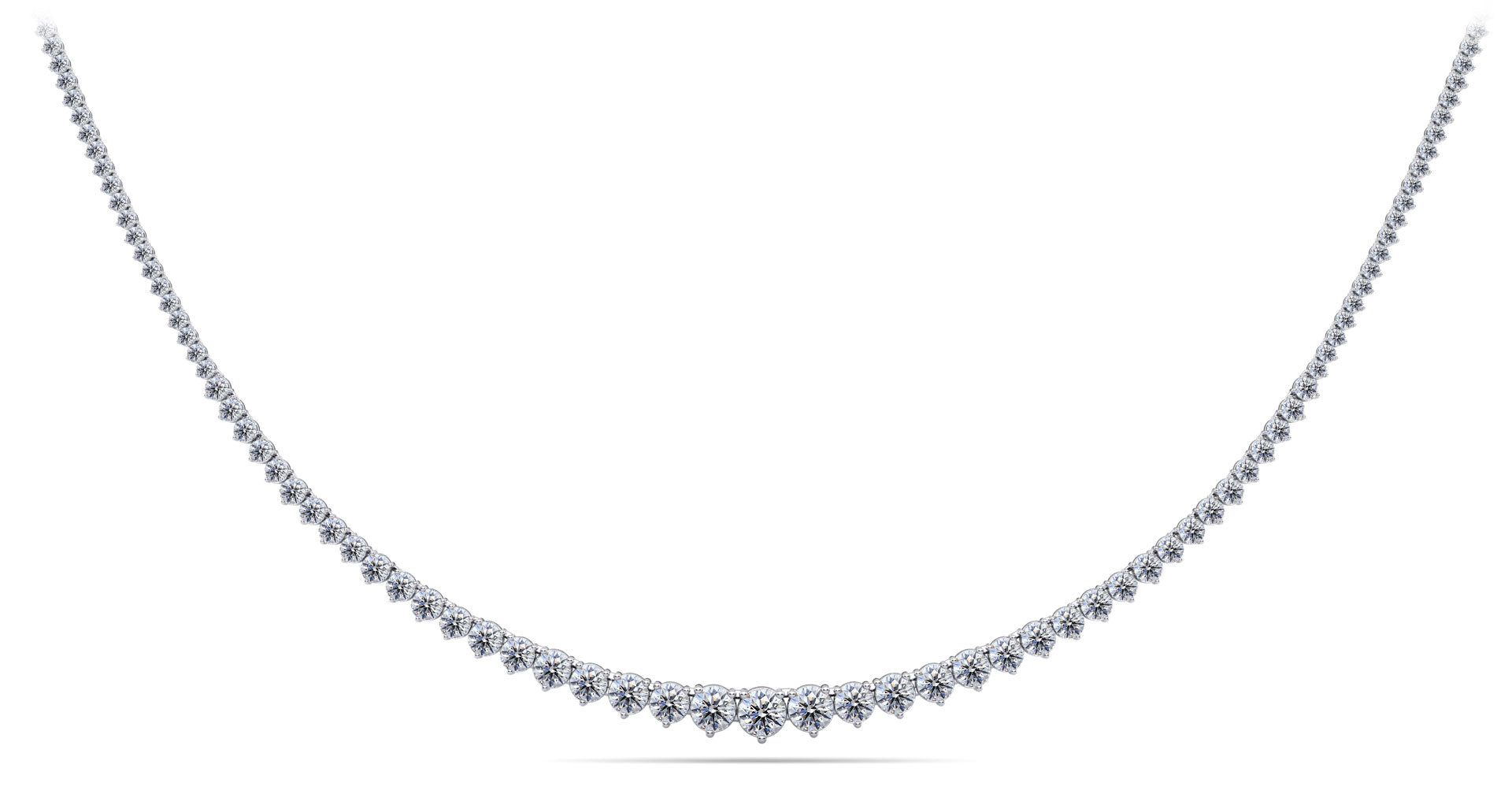 Graduated Red Carpet Diamond Necklace Diamond  with 12.04 ct.(finished)