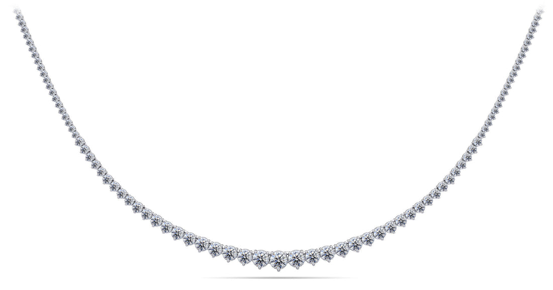 Graduated Red Carpet Diamond Necklace Diamond  with 12.04 ct.(finished)