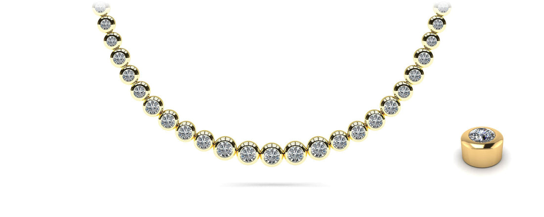 Brilliant Fire Graduated Diamond Strand Necklace Diamond  with 4.09 ct.(finished)