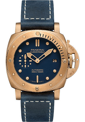 Panerai Submersible Bronzo Blu Abisso - 42mm Bronze Case - Blue Dial - PAM01074