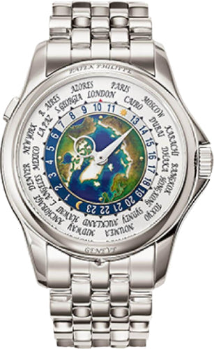 Patek Philippe Complications World Time Platinum Cloisonn Dial - 39.5 mm - 5131/1P-001