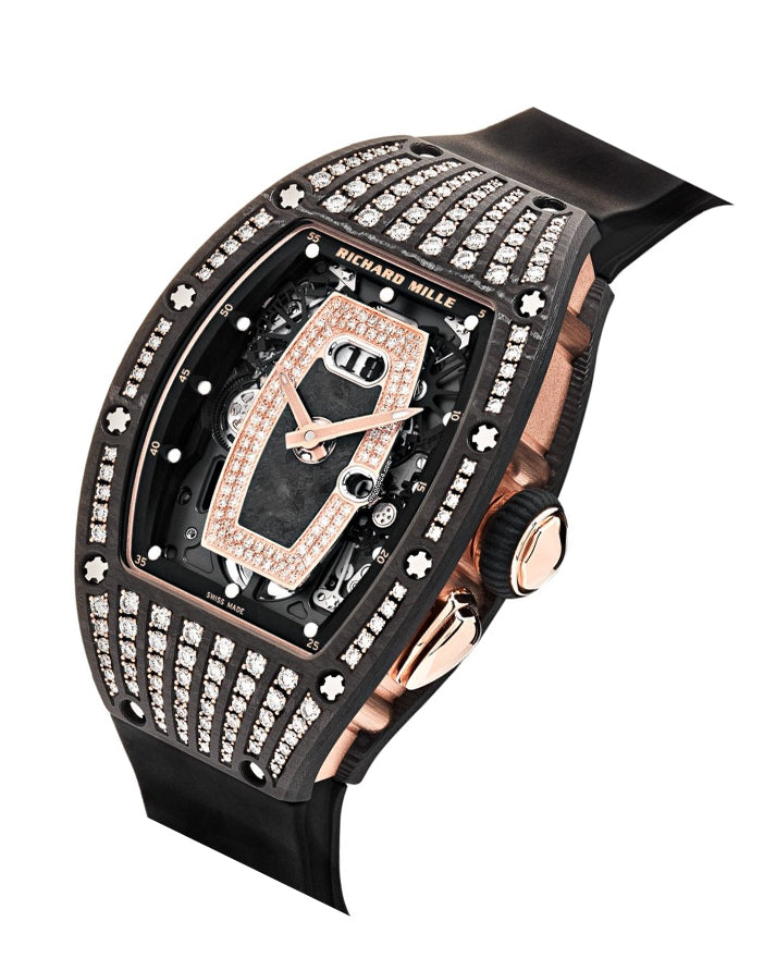 Richard Mille Automatic Winding Gem-Set Carbone TPT Diamond Black RM 037 - BRAND NEW