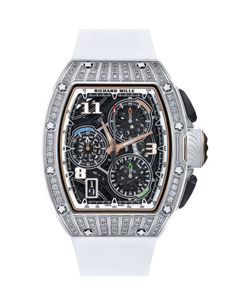 Richard Mille Lifestyle Flyback Chronograph White Gold & Medium Set Diamonds RM 72-01 - BRAND NEW