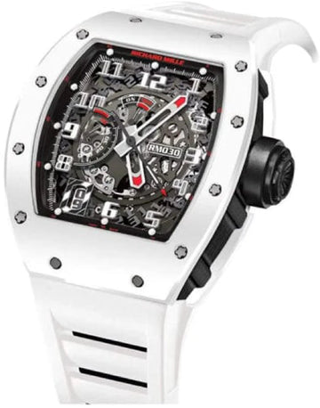 Richard Mille Le Mans 50mm White Ceramic Openworked Dial - RM30