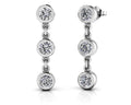 Six Stone Diamond Drop Earrings Lab-Grown Diamond  with 0.96 ct.(finished) 3.5mm