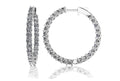 Medium Hoop Diamond Earrings Diamond  with 2.31 ct.(finished) 2mm