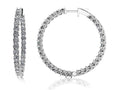 Large Hoop Diamond Earrings Lab-Grown Diamond  with 2.97 ct.(finished) 2mm