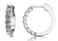 Elegant Diamond Hoop Earrings Lab-Grown Diamond  with 2.24 ct.(finished) 3.5mm