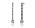 Dazzling Dangle Diamond Drop Earrings Lab-Grown Diamond  with 1.17 ct.(finished) 2mm, 2.5mm, 3.5mm