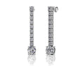 Twenty Diamonds Dangle Drop Earrings Diamond  with 0.97 ct.(finished) 2mm, 2.5mm, 3.5mm