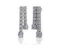 Double Strand Graduated Diamond Dangle Earrings Diamond  with 3.32 ct.(finished) 2.5mm, 4.5mm