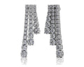 Graduated Diamond Triple Row Drop Earrings Diamond  with 3.93 ct.(finished)