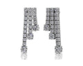 Triple Strand Diamond Dangle Drop Earrings Lab-Grown Diamond  with 2.21 ct.(finished) 2mm, 3.5mm