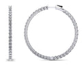 Sweetheart Single Row Inside Out Diamond Hoops Extra Large Lab-Grown Diamond  with 4.70 ct.(finished) 2.3mm