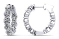 Luxury Inside Out Diamond Hoop Earrings Lab-Grown Diamond  with 6.08 ct.(finished) 4.6mm