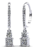 Darling Diamond Drop Earrings Diamond  with 0.83 ct.(finished) 1.2mm, 2.7mm, 3.5mm