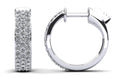 3 Row Huggie Diamond Hoop Earrings Lab-Grown Diamond  with 0.61 ct.(finished) 1.2mm