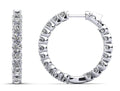 U Shape Brilliance Diamond Hoops Lab-Grown Diamond  with 1.00 ct.(finished) 1.8mm