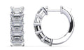 Emerald Cut Ten Stone Diamond Hoops Lab-Grown Diamond  with 1.80 ct.(finished) 3.8x2.9mm