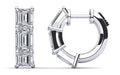 Six Stone Emerald Cut Diamond Huggie Hoops Lab-Grown Diamond  with 6.00 ct.(finished) 7x5mm