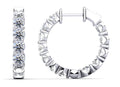 U Shape Cup Diamond Hoop Earrings Lab-Grown Diamond  with 4.56 ct.(finished) 3.7mm