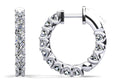 U Shape Prong Diamond Hoop Earrings Small Lab-Grown Diamond  with 0.84 ct.(finished) 2mm