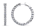 U Shape Prong Diamond Hoop Earrings Large Lab-Grown Diamond  with 5.76 ct.(finished) 3.5mm