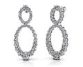 Oval Diamond Drop Earrings Diamond  with 2.02 ct.(finished)