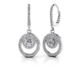 Diamond Circle Pendant Shephard Hook Earrings Diamond  with 0.94 ct.(finished) 1.1mm, 3mm