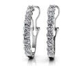 Scoop Diamond Earrings Lab-Grown Diamond  with 0.99 ct.(finished) 2.3mm