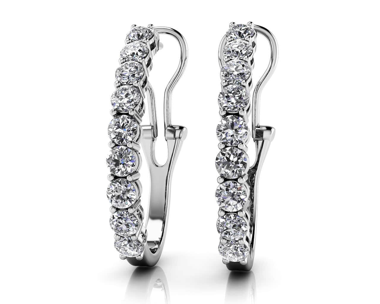 Scoop Diamond Earrings Diamond  with 1.44 ct.(finished) 2.8mm