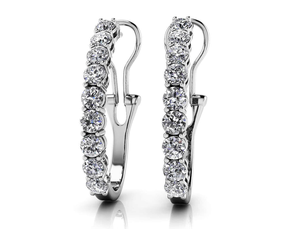 Scoop Diamond Earrings Diamond  with 0.99 ct.(finished) 2.3mm