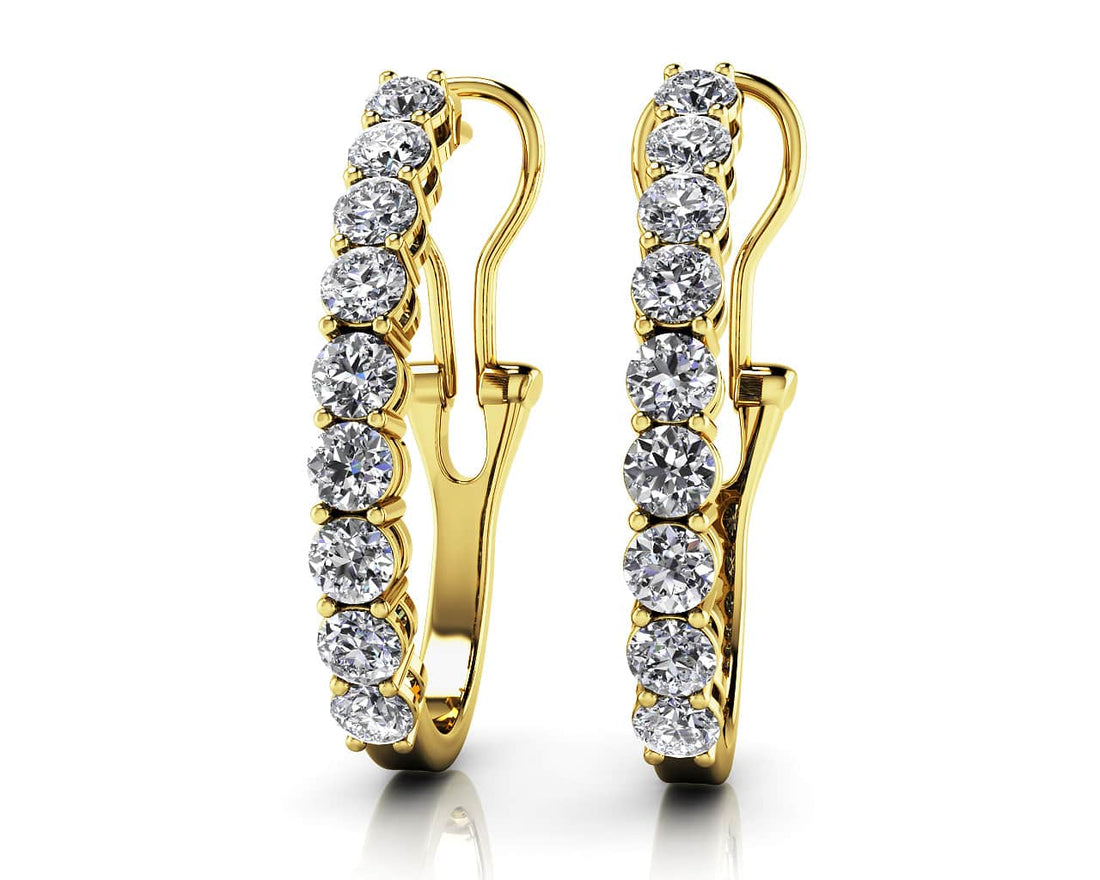 Scoop Diamond Earrings Diamond  with 0.99 ct.(finished) 2.3mm