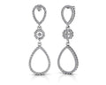 Diamond Drop Teardrop Earrings Diamond  with 1.03 ct.(finished) 1.1mm, 1.5mm, 2mm