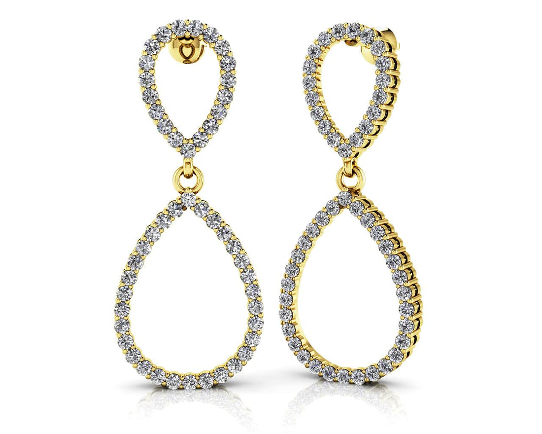 Diamond Figure Eight Earrings Diamond  with 1.56 ct.(finished) 1.5mm